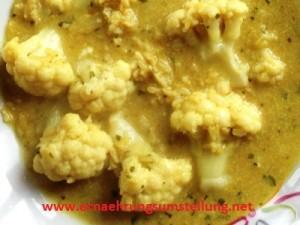 Blumenkohl-Curry mit Reis