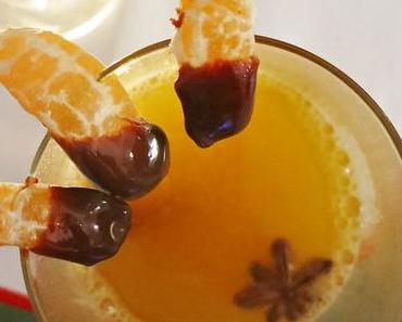 Mandarinen-Glühwein mit Schokomandarinen