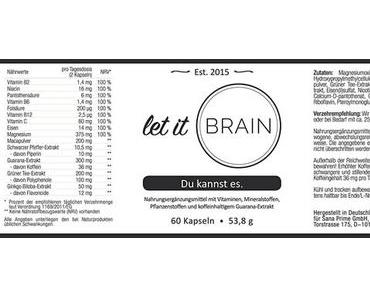 „Let it Brain“ von Sana Prime – Supplement für die grauen Zellen