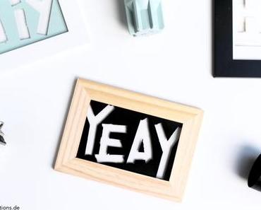 DIY Typo Bild + mein Problem mit der 1. Woche des Jahres