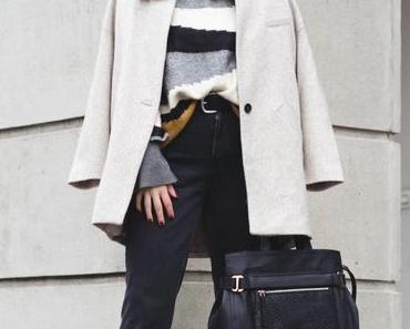 Calvin Klein Tasche, schwarze Mom Jeans und Bianco Ankle Boots