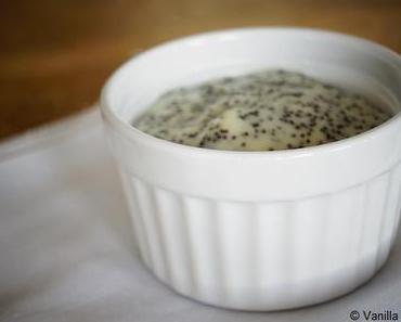 Eine bekannte Kombination in neuer Form: Mohn-Marzipan-Pudding