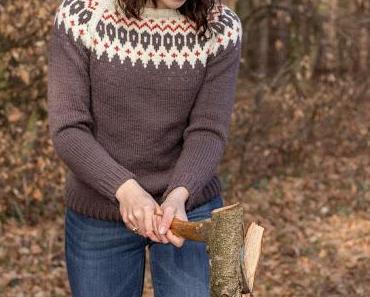 Strickpullover mit Jaquardmuster und Raglan
