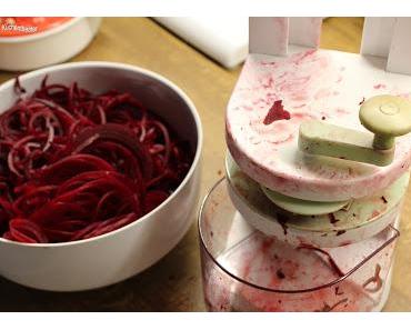 Salat aus Rote Bete, Blutorangen und Hähnchenfilet