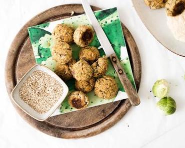 {vegan und glutenfrei}: Falafel aus weißen Bohnen, Spinat und Kohlsprossen / Falafel with white Beans, Spinach and Brussel Sprouts