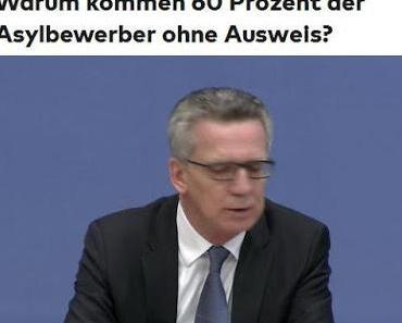 De Maizière verteidigt massiven Asylbetrug und will diesen auf ganz Europa ausgedehnt wissen