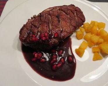 Entenbrustfilet mit Granatapfelsauce
