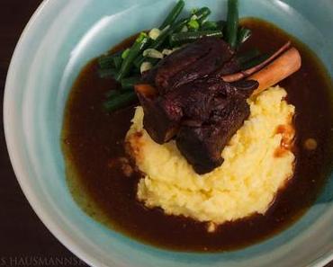 Lammhaxen Bohnen Kartoffeln
