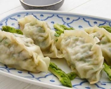 Potstickers mit Spargel und Bärlauch