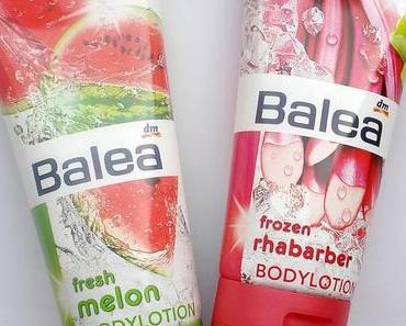 Balea Bodylotions "frozen rharbarber" und "fresh melon"