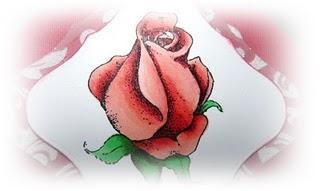 ....Spitzkarte mit Rose...