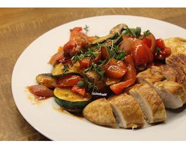 Pfannengemüse mit Hähnchenbrust