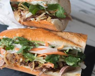Vietnamesisches Sandwich Banh Mi mit Rind