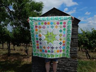 Berninamedaillon, der flying Geese Rand