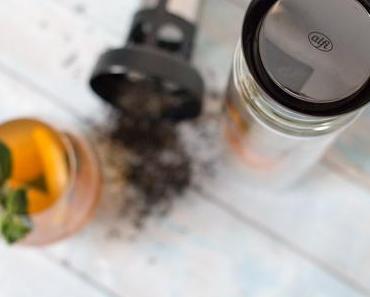 Selbstgemachter Mango-Minz-Eistee