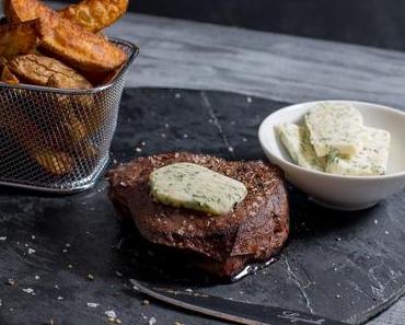 Steak mit Korianderbutter als asiatischer Touch