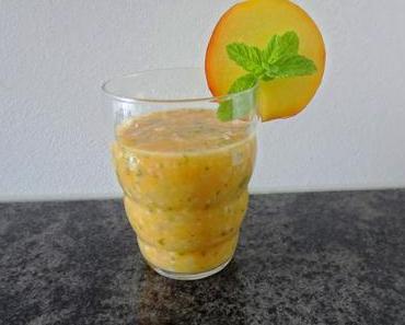pfirsich minze kokos shake