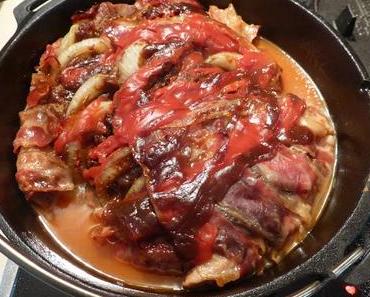 Schichtfleisch aus dem Dutch Oven