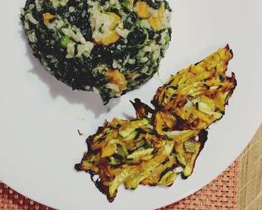 #Food - Gemüseplätzchen mit Spinat Risotto