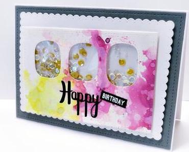 Happy Birthday Shakercard | Distress Oxide Ink's