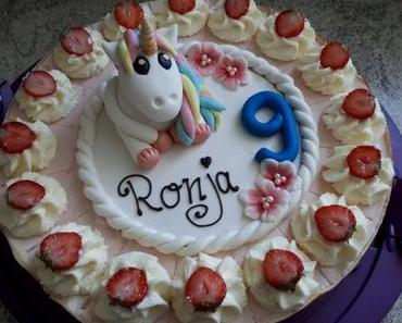 Zuckersüße Einhorn Geburtstagtorte