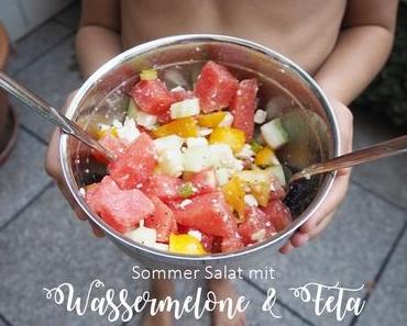 Sommer-Salat mit Wassermelone und Feta