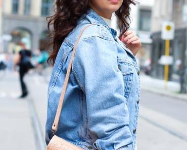White Dress and Denim Jacket Outfit