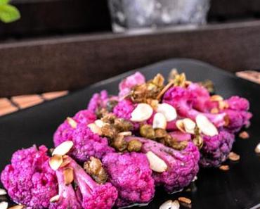 Pretty in pink – Blumenkohlsalat mit frittierten Kapern