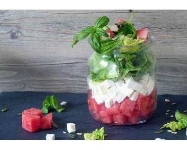 Rezept: leichter  Wassermelonen Feta Salat