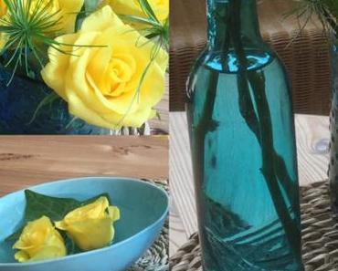 Friday-Flowerday – oder – Gelb & Türkis für’s Summerfeeling