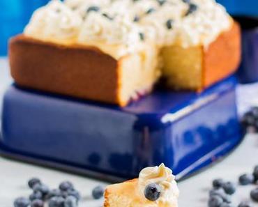 Heidelbeer Kuchen mit Lemoncurd und Mascarponefrosting