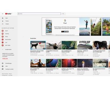 Facelifting der Video-Plattform YouTube