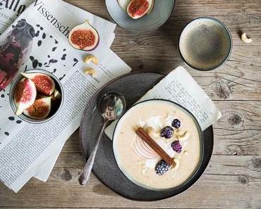 Frühstücksrezept: Kürbis Porridge mit frischen Herbstfrüchten / Pumpkin Porridge with fresh Fruits