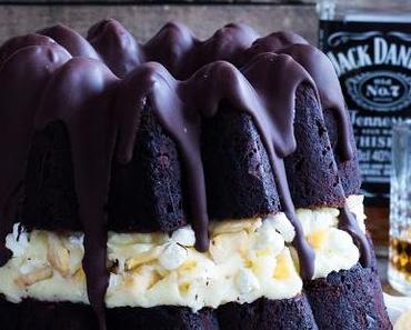 Jack Daniel's Schoko-Bananen Gugel mit Bananen Buttercream & Popcorn