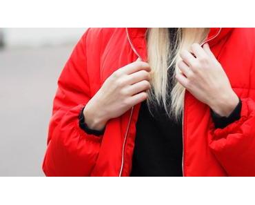 [fashion] red puffer jacket │how to wear