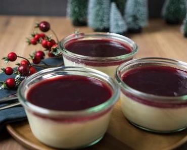 Weihnachts Panna Cotta mit Kirschsauce