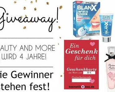 4 Jahre Beauty and More – Die Gewinner stehen fest!