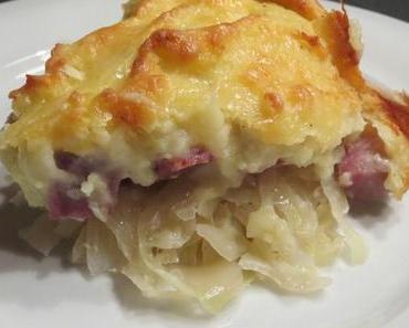 Sauerkrautauflauf mit Kasseler
