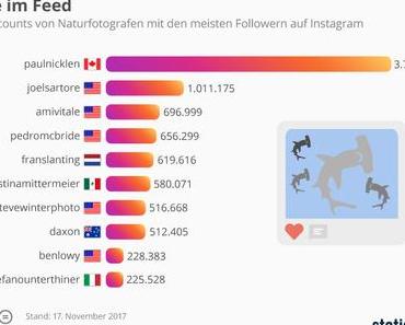 Instagram, Naturfotografie, 2018 gute Vorsätze, Smarthome, Social-Media und Produkte, Weihnachten feiern, Sicherheitslage in Deutschland, Haushalt [#Infografik KW-50a]