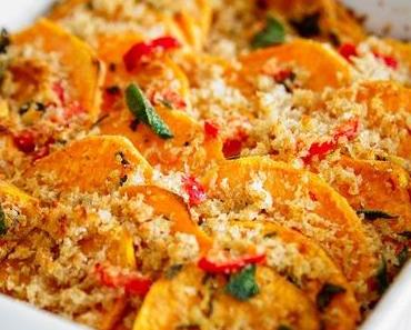 Salbei-Süßkartoffeln mit Chili-Crumble