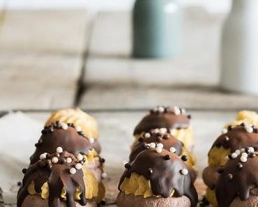 Rezept: Profiteroles mit Maracuja Schokoladen Sahne / Profiteroles  Recipe with Passionfruit and Chocolate