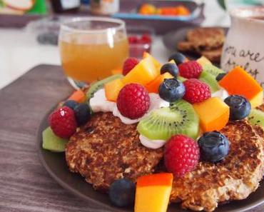 [Blogevent] Zuckerfrei(er) in 2018: Banana Oat Pancakes zum Frühstück {ohne Zuckerzusatz}