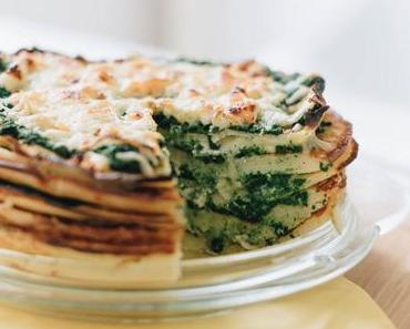 Glutenfreier low fodmap Pfannkuchen-Spinat-Kuchen mit Käse – Cook it your way