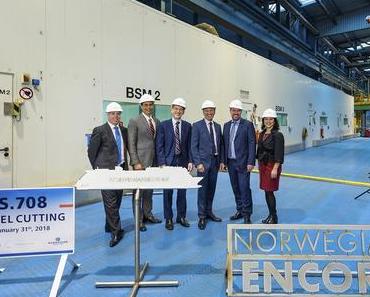 NCL ENCORE-Stahlschnitt ist auf der Meyer Werft erfolgt