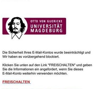 VORSICHT! Die Fisher sind wieder auf See.  Login-Daten nicht auf fremden Seiten angeben und vielleicht mal wieder das Passwort verlängern. 🏻 – via Instagram