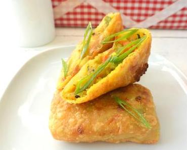 Vegane Knuspertaschen mit pikanter Füllung