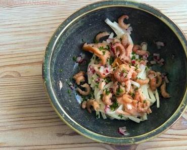 Urlaubsteller, Kohlrabisalat mit Stremellachs