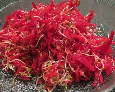 Rote Beete-Karotten-Sprossensalat