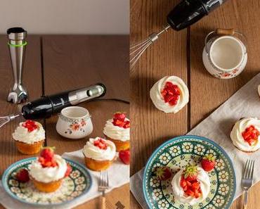 Erdbeer „Nest“ Cupcakes