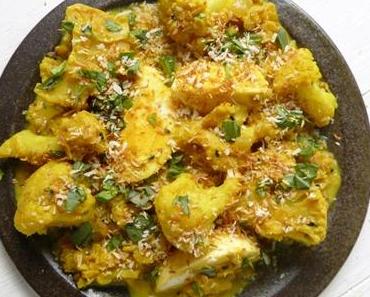 Blumenkohl-Curry-Crumble mit Kokos